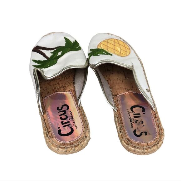 Circus Sam Edelman Pinapple Palm Tree Espardille Flat Slip On Sandal - Picture 2 of 9